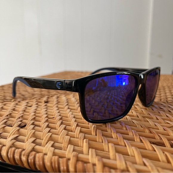 New Carrera 2047T/S Blue Black Sunglasses Lightweight Mirror Lens Rectangle NWOT - Picture 4 of 13